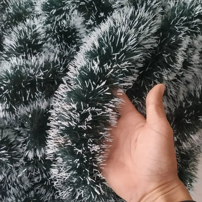 2M Christmas Ribbon Garland Green Cane Tinsel Xmas Tree Hanging Pendent Ornaments