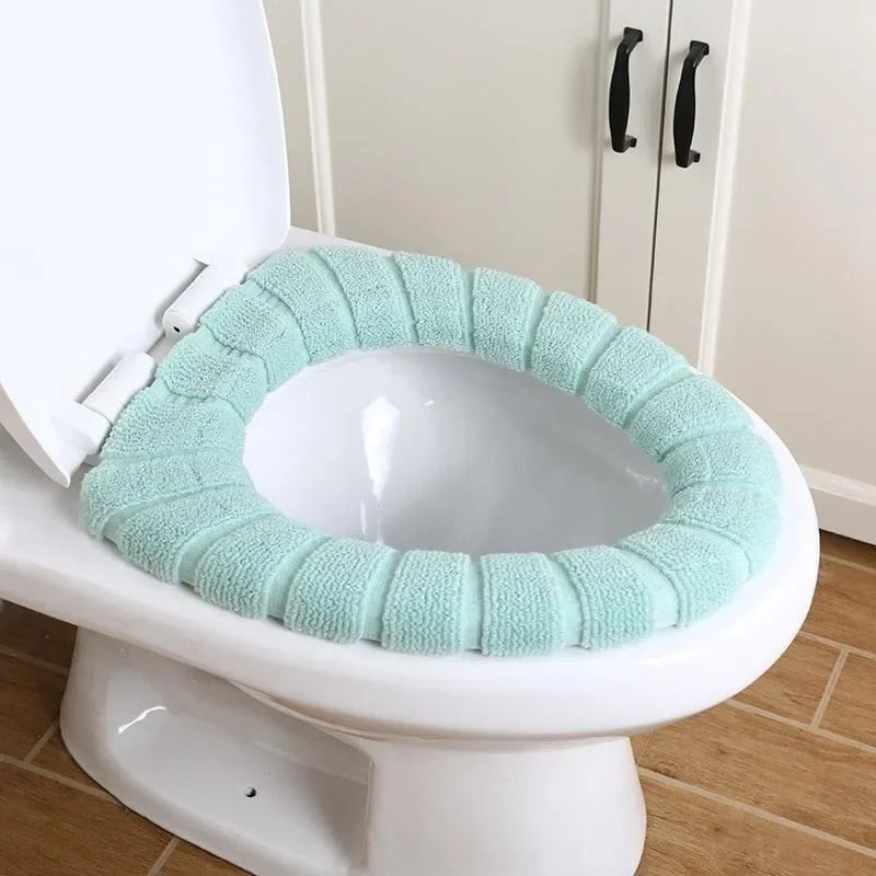 Toilet Seat Cover Warm Soft Acrylic Washable Mat Home Decor Close-stool Mat Seat Case