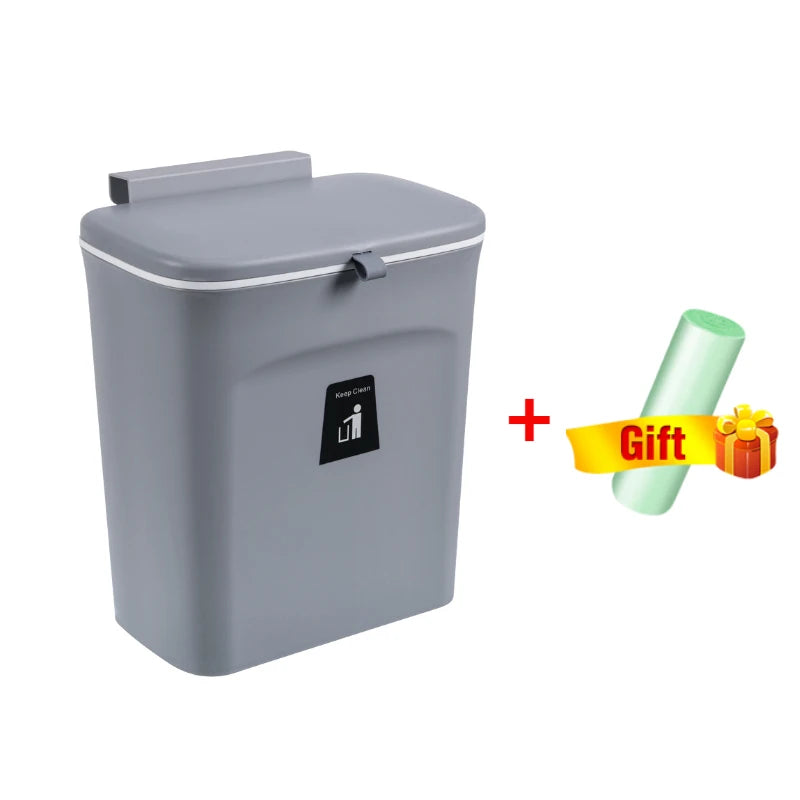 7/9L Hanging Trash Can For Kitchen Large Capacity Recycling Garbage basket
