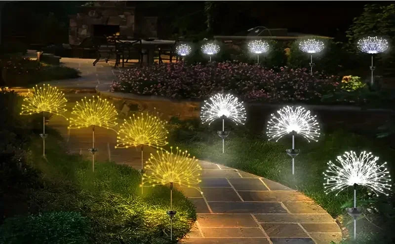 Outdoor Waterproof Solar Garden Lights 8 Lighting Modes with Remote Control