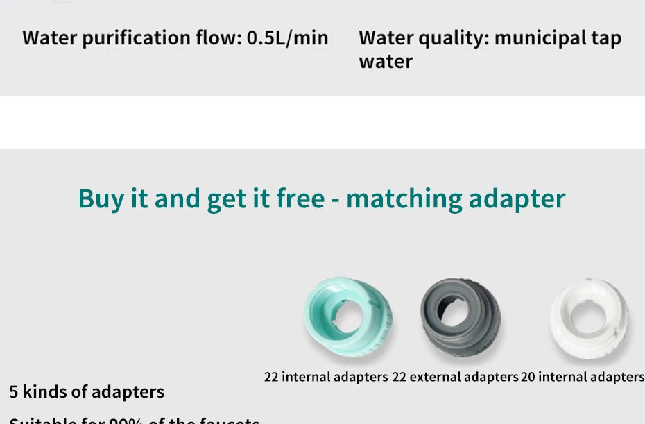 Faucet Tap Water Purifier Physical Filtering for Home Kitchen