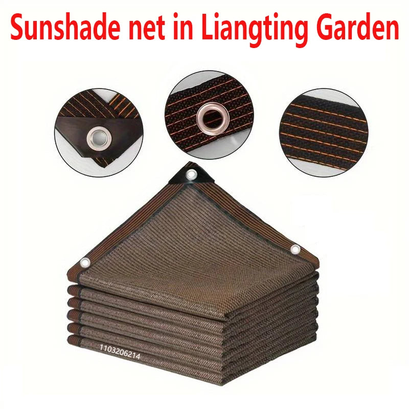 4x5mSunshade net 12 needle coffee sunshade net Home garden succulent UV protection 85-90% Sunshade net