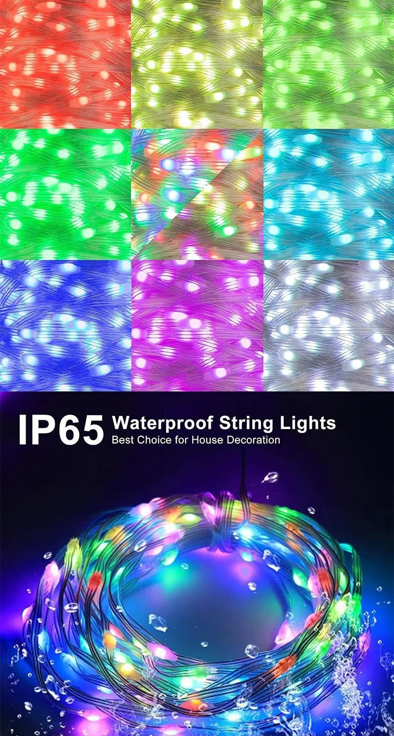 5M/10M/15M/20M USB Sting Light Bluetooth APP DIY LED Fairy Lights Garland Decoration