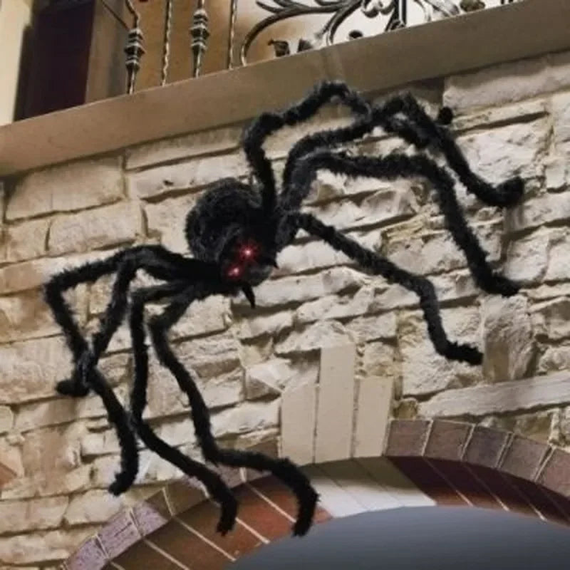 Horror Halloween Giant Black Spider Decoration Haunted House Party Props