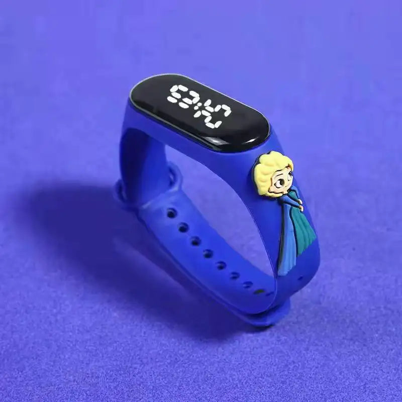 Disney Stitch Spider Man Cartoon Waterproof Watches For Kids LED Electronic Sport Watch