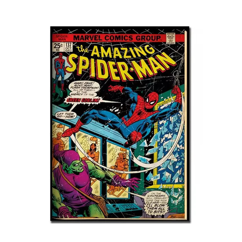 Retro Marvel Super Hero Wall Art