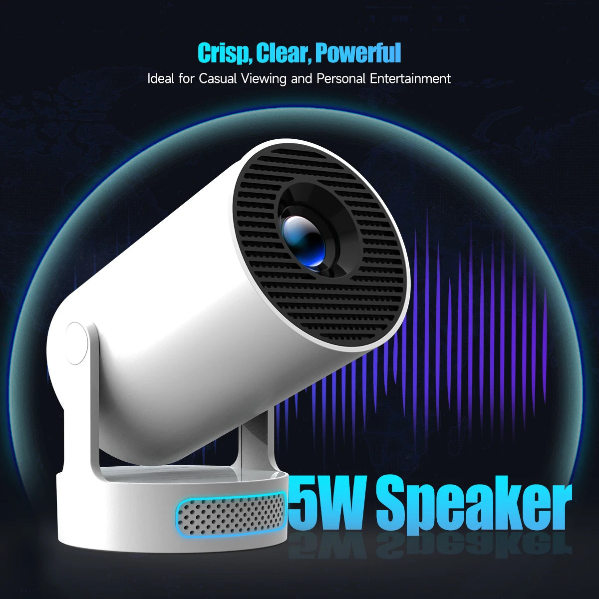 Pro + Dual Wifi 260ANSI 180°flexible BT5.0 Cinema Outdoor Portable Projector