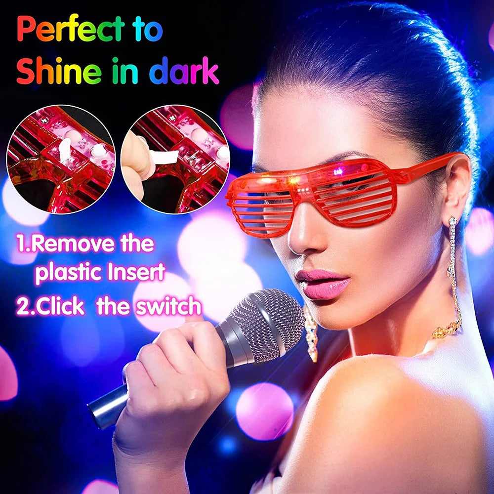 Glow In The Dark Glasses Bulk Led Light Up Glasses For Kids Adults Party Supplies