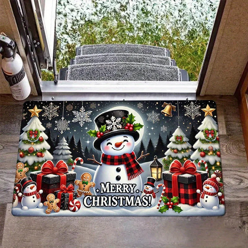40x60cm Christmas Door Mat Santa Claus Reindeer xmas tree Christmas Floor Mat