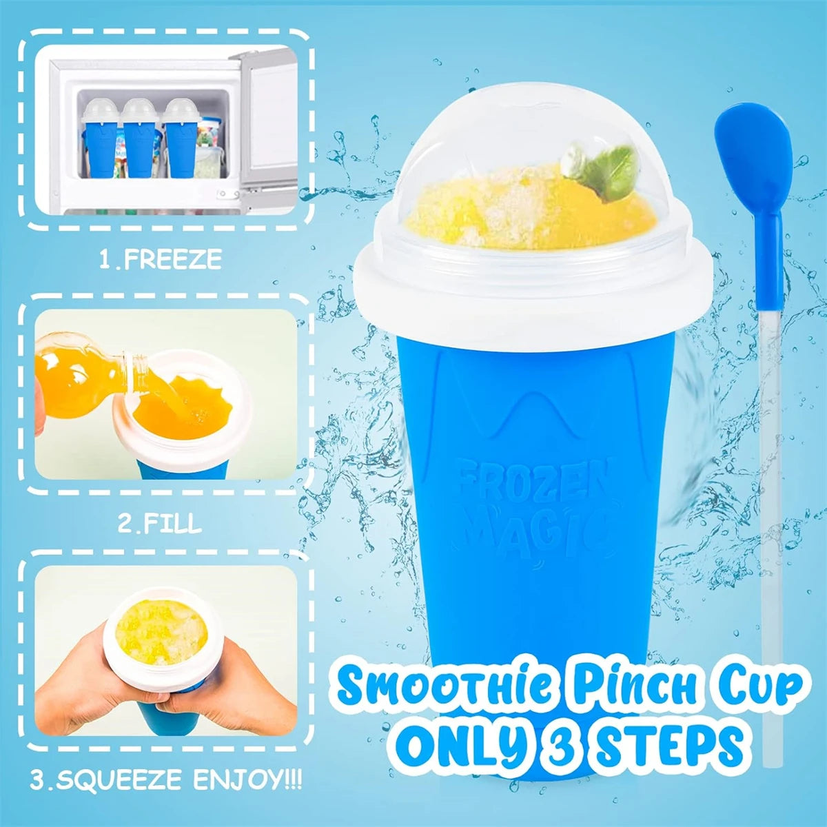 Homemade Smoothie Quick-Frozen Ice Cream Milkshake Bottle Portable Cups