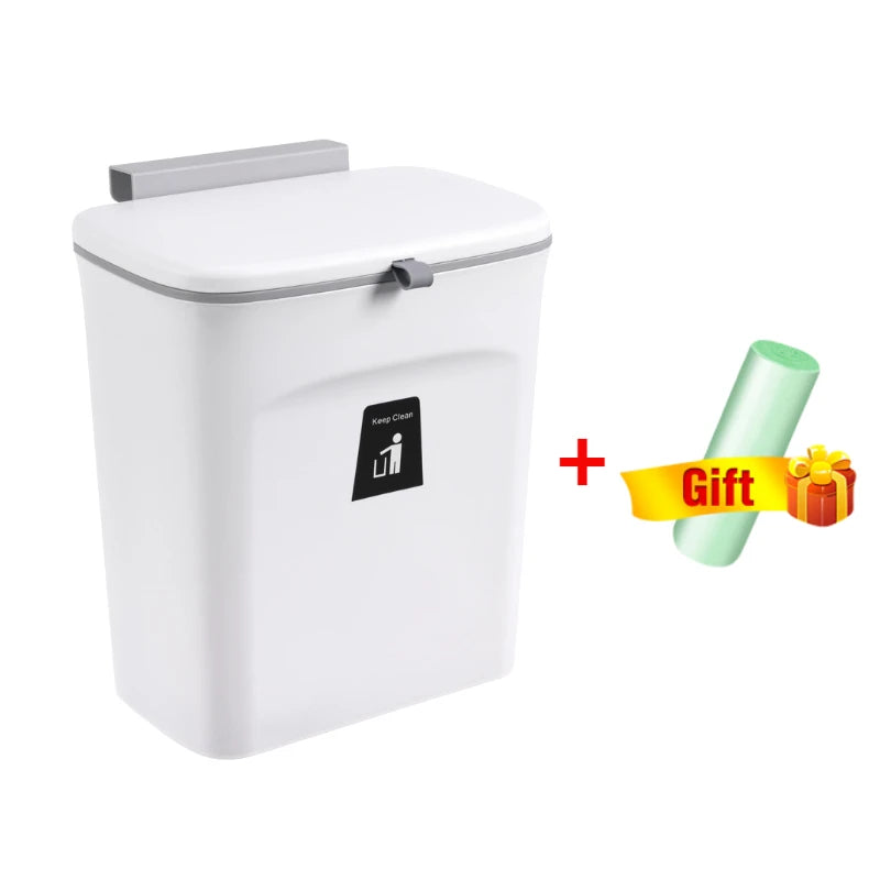 7/9L Hanging Trash Can For Kitchen Large Capacity Recycling Garbage basket