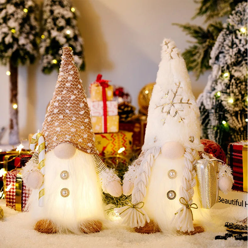 Glowing Christmas Faceless Doll 30cm Tree Decorations 2025 Night Light