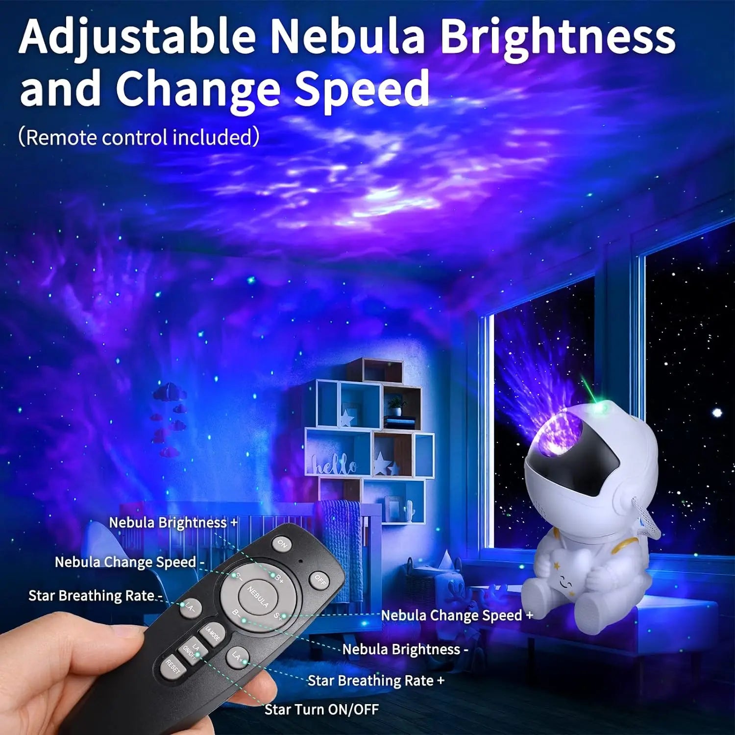 Galaxy Star Astronaut Projectorm LED Light