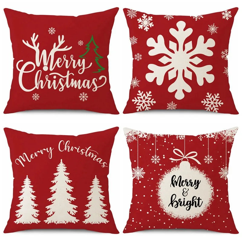 45cm Christmas Cushion Cover Pillowcase Decorations for Home Ornament Decor