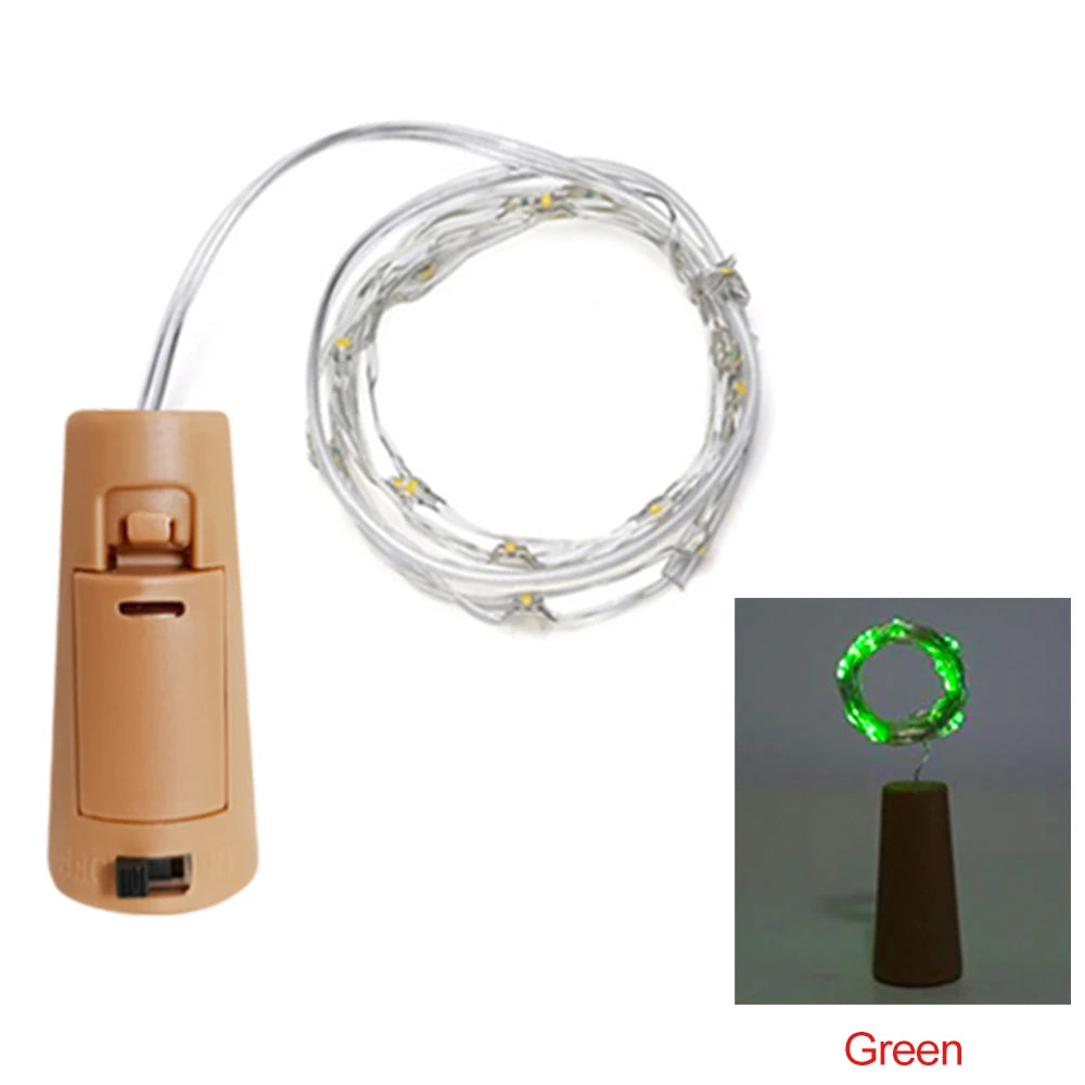 Wine Bottle Cork LED String Holiday Fairy Lights Christmas Tree Wedding Party Decor