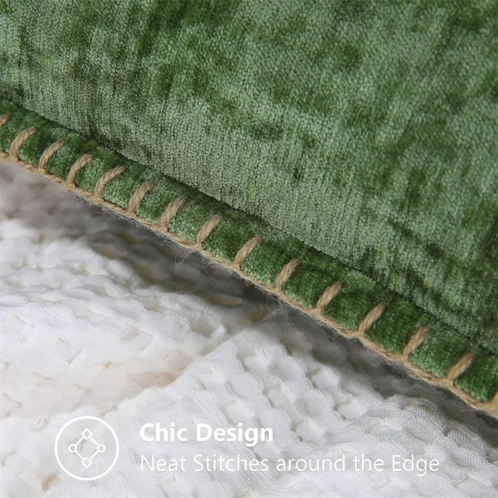 Blue Chenille Cushion Cover