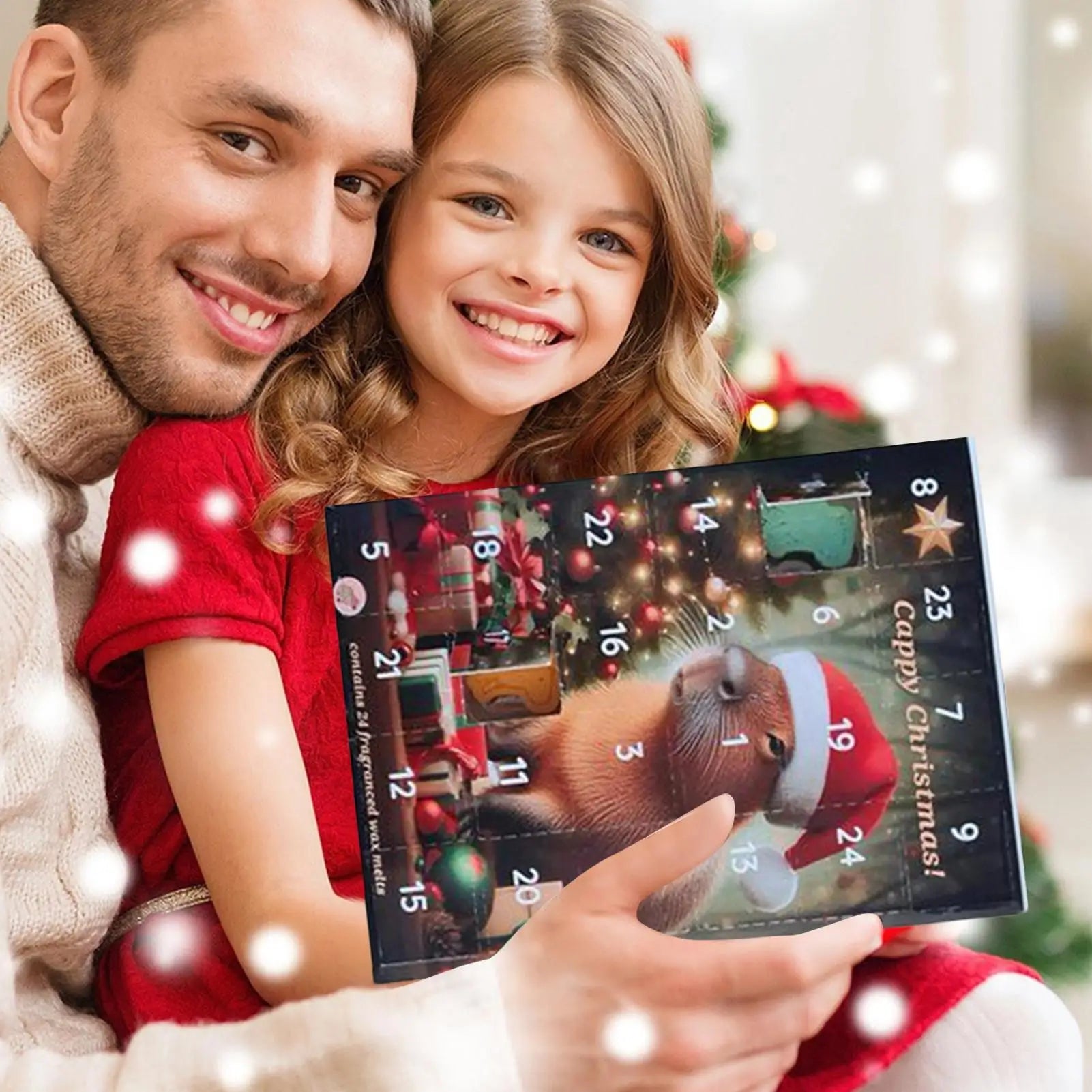 Christmas Capybara Countdown Calendar 24pcs 3d Miniature Doll Christmas Tree Ornament