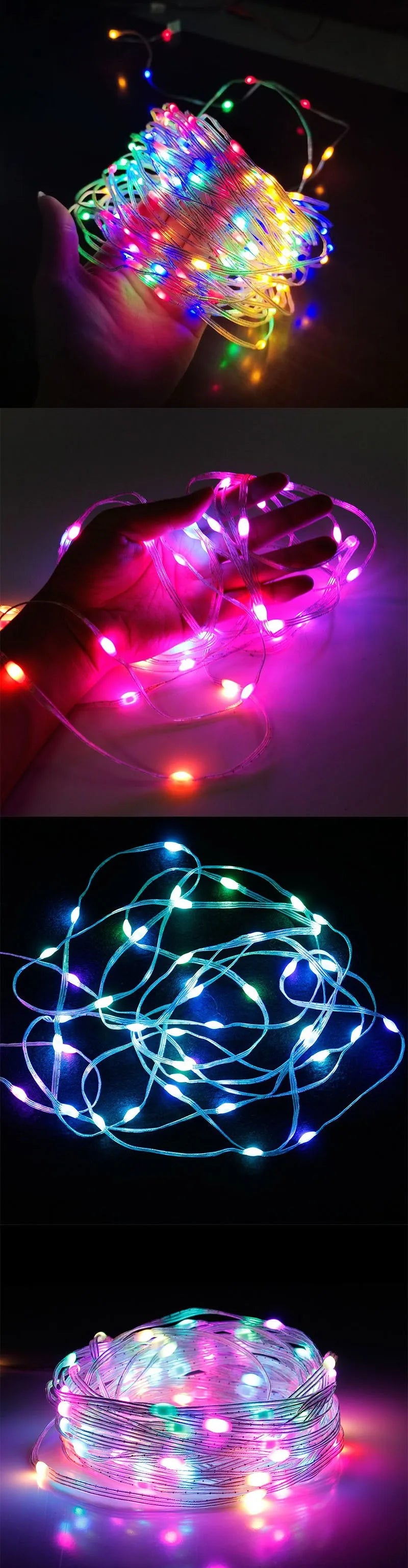 5M/10M/15M/20M USB Sting Light Bluetooth APP DIY LED Fairy Lights Garland Decoration