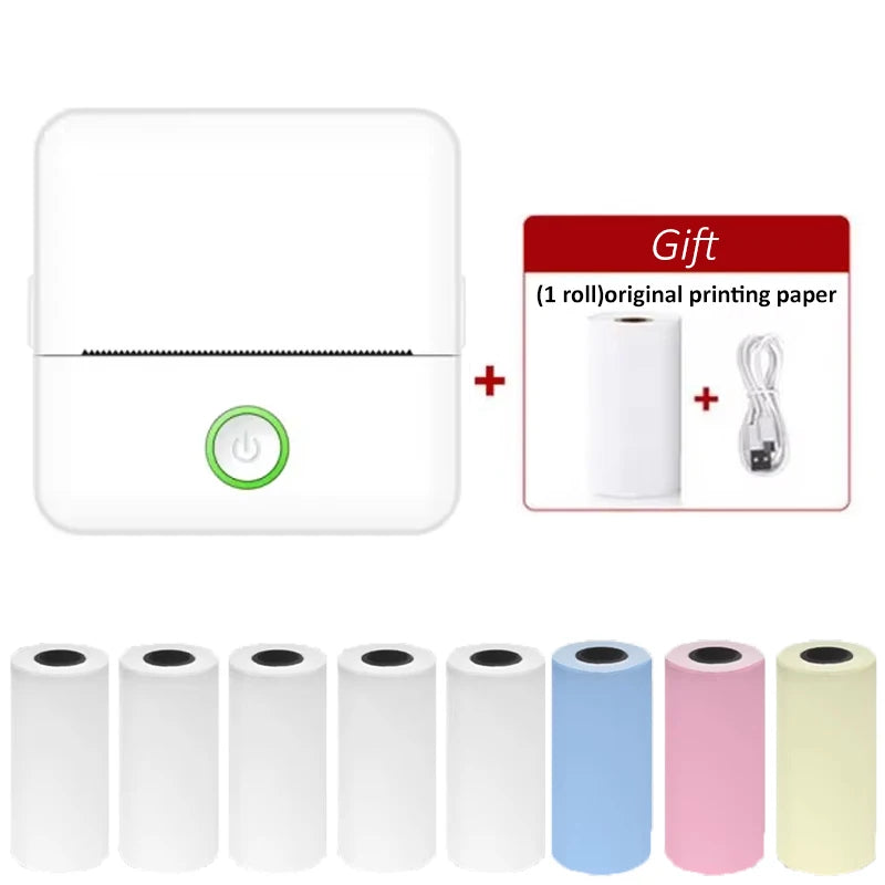 mini HD printer portable sticker label Printer Bluetooth pocket thermal printer