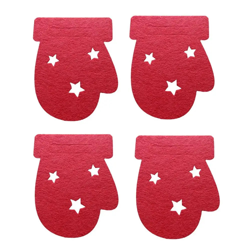 Christmas Knife and Fork Holder Pocket Cutlery Bag Non-woven fabric Cookware Organizer