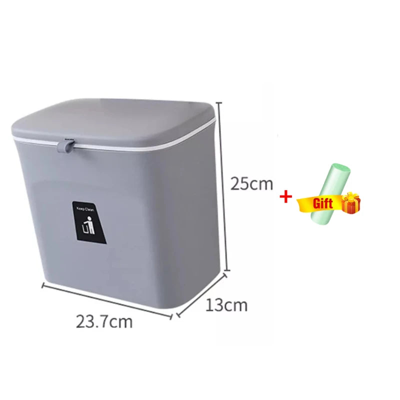 7/9L Hanging Trash Can For Kitchen Large Capacity Recycling Garbage basket