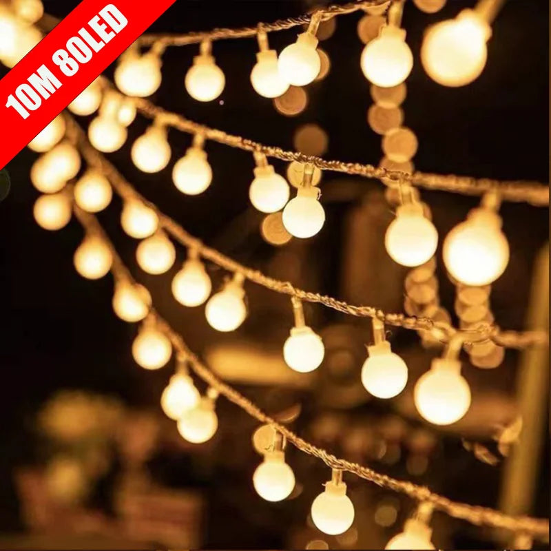 10M Small Ball Fairy Lights Globe String USB/Battery Operated for Indoor/Outdoor Decor
