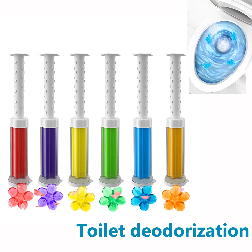5pcs/Set Flower Aromatic Toilet Cleaner Gel Deodorant Air Freshener