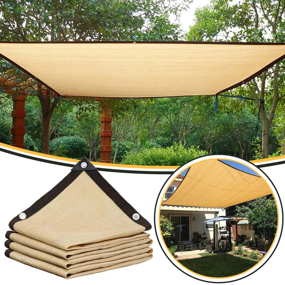 4x5mSunshade net 12 needle coffee sunshade net Home garden succulent UV protection 85-90% Sunshade net