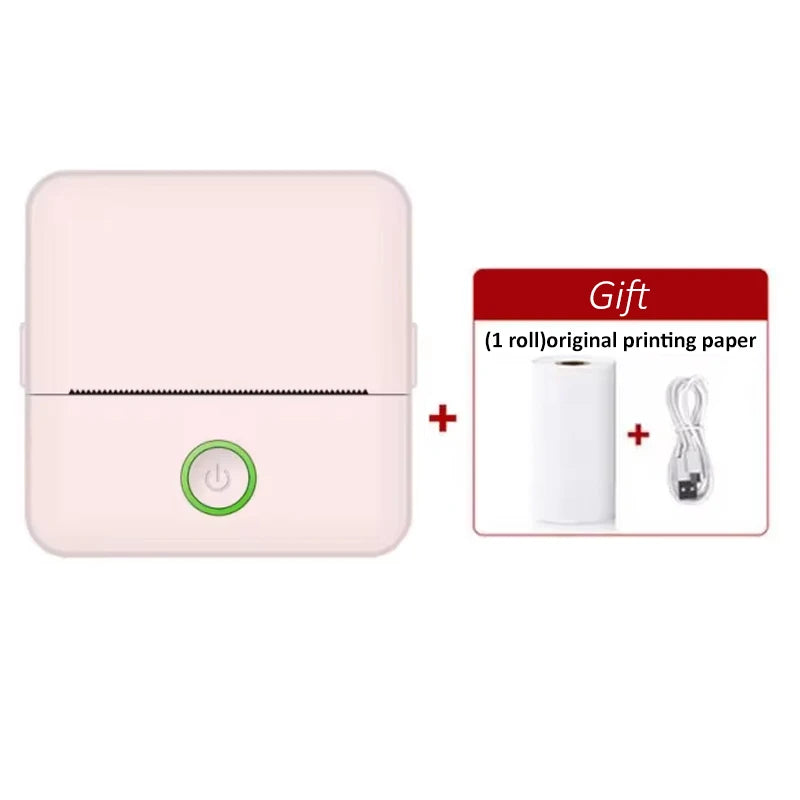mini HD printer portable sticker label Printer Bluetooth pocket thermal printer