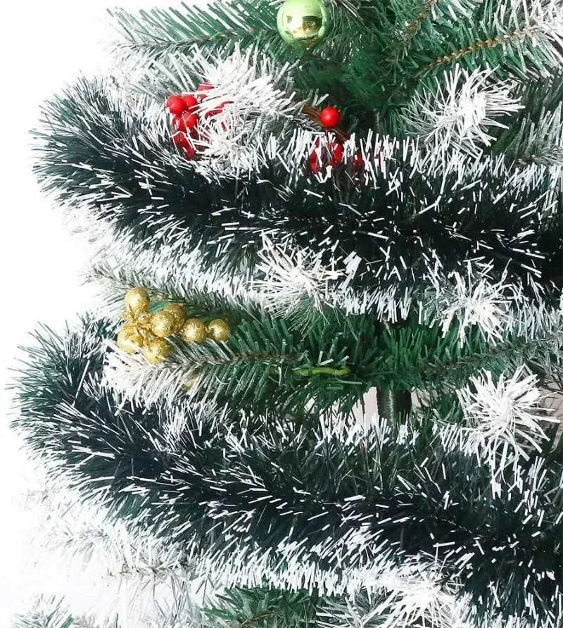 2M Christmas Ribbon Garland Green Cane Tinsel Xmas Tree Hanging Pendent Ornaments