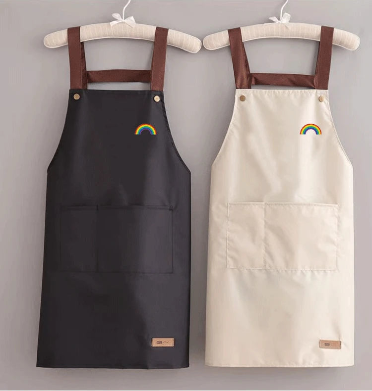 Waterproof and antifouling large pocket pastry work clothes apron