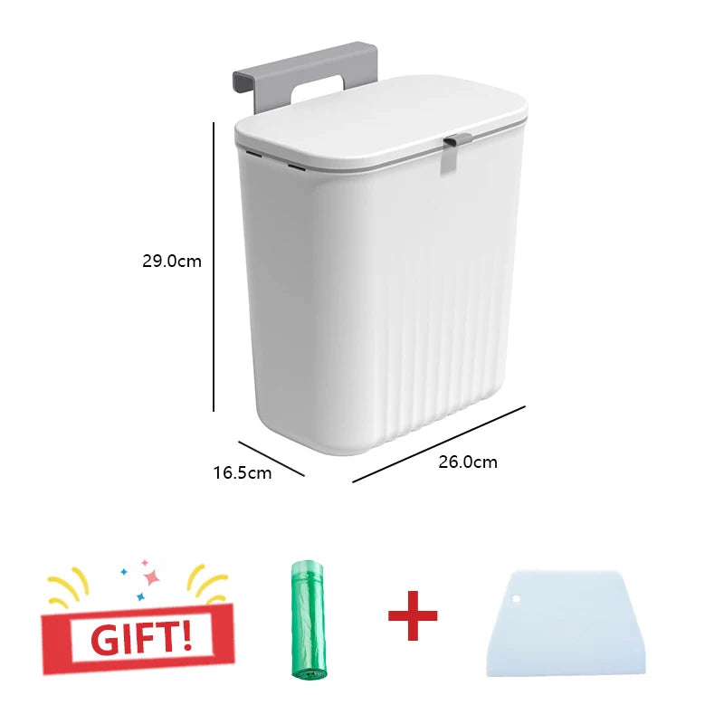 7/9L Hanging Trash Can For Kitchen Large Capacity Recycling Garbage basket
