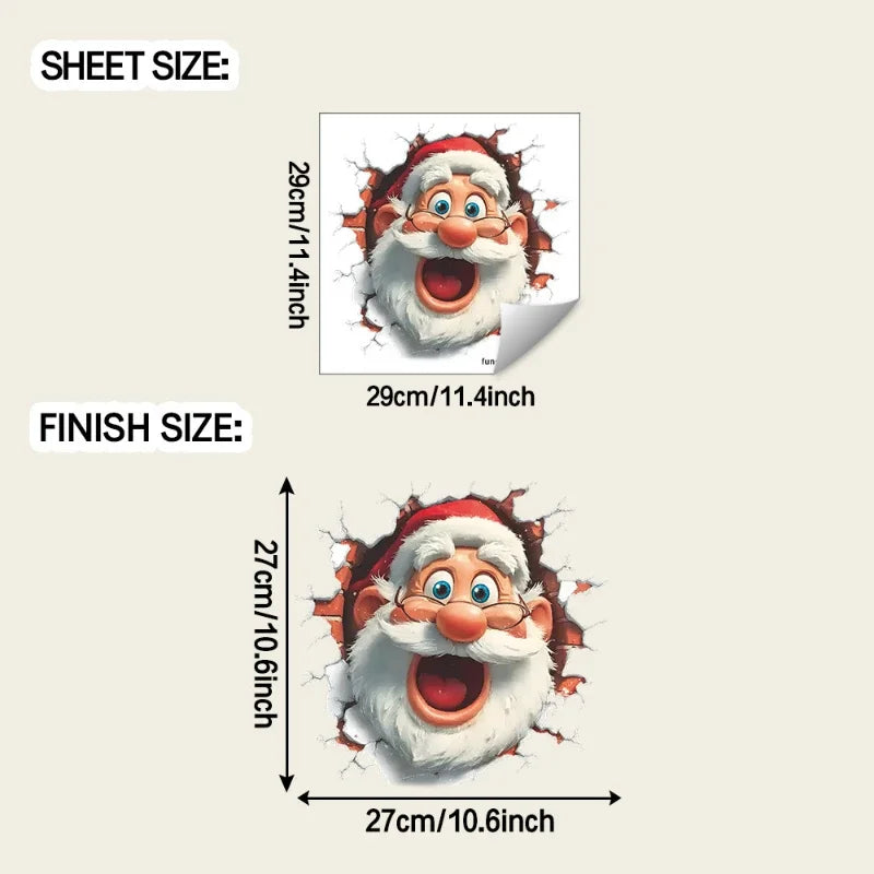 Christmas Santa Toilet Sticker Christmas Party Decoration Navidad Natal New Year Gift