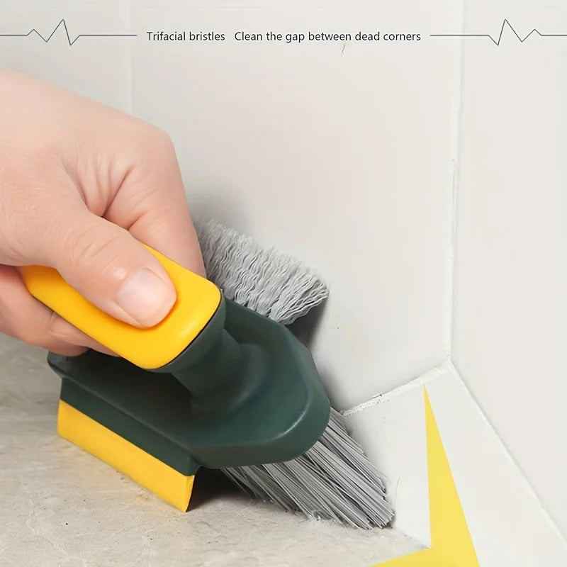 4 in 1 Brush Squeegee for Gap Groove Cleaning Tool Glass Scraper Kitchen Bathroom Floor Tire Cleaner