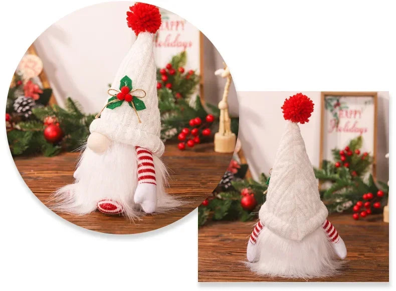 30cm Glowing Knitted Doll Couple with Led Night Light Christmas Decorations