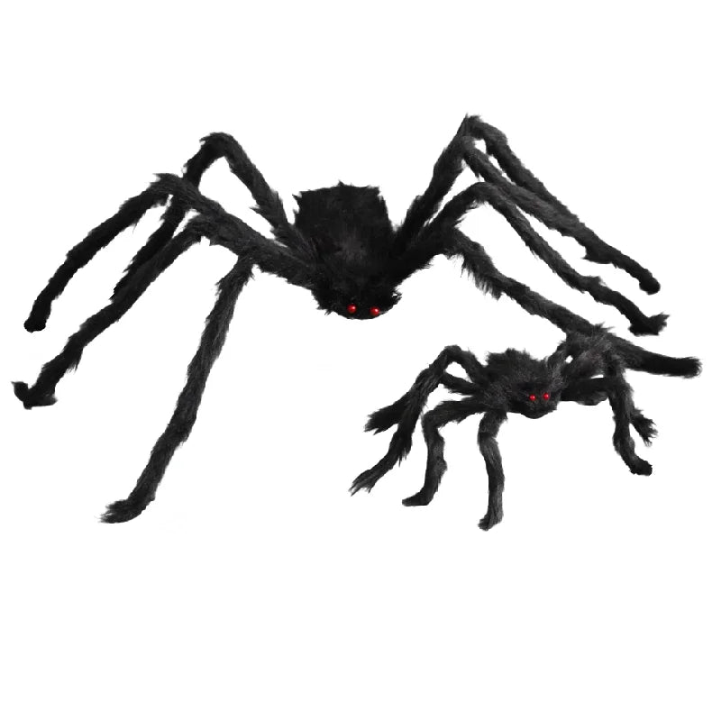 Horror Halloween Giant Black Spider Decoration Haunted House Party Props