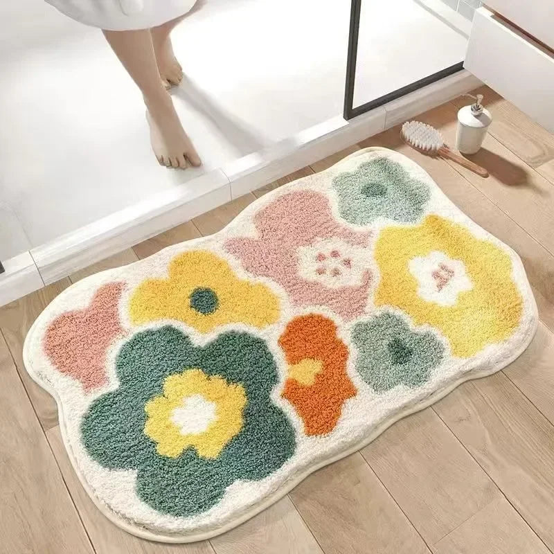 Cute Flower Bathroom Rug (40x60cm)