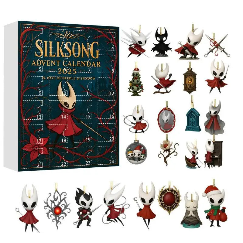 Hot Christmas Hollow Knight 24pcs Advent Calendar Surprise Blind Boxes Pendant For Gifts
