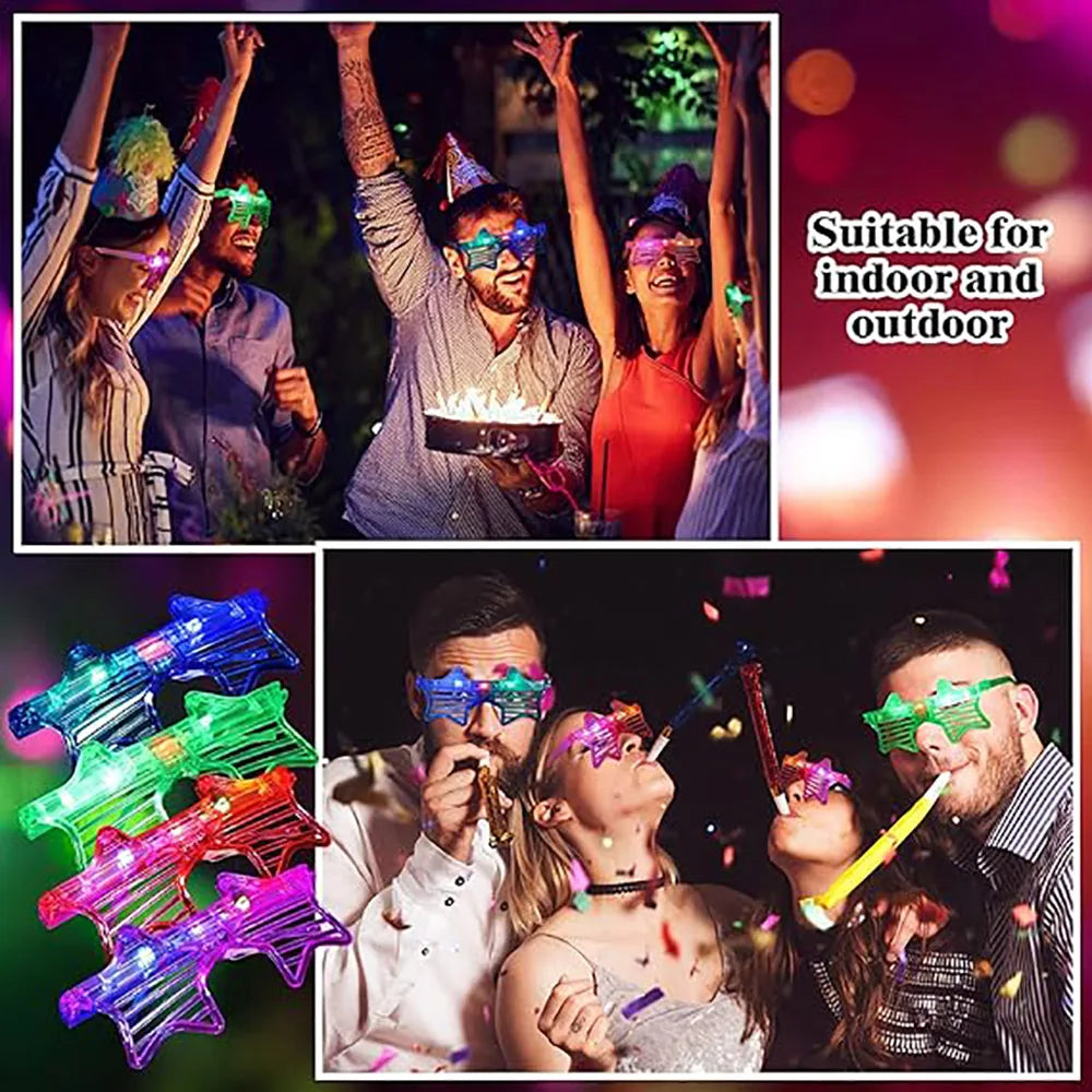 Glow In The Dark Glasses Bulk Led Light Up Glasses For Kids Adults Party Supplies