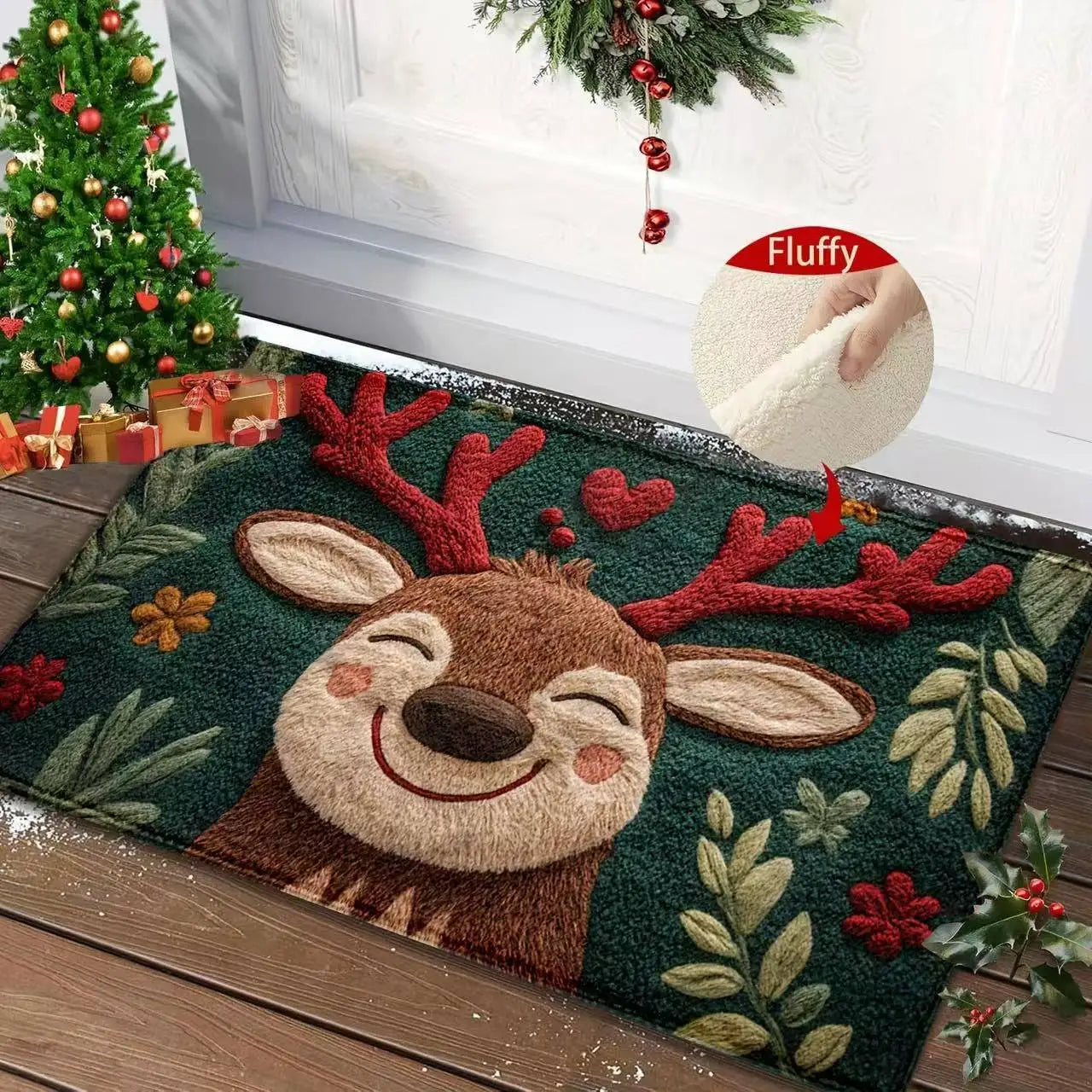 40x60cm Christmas Door Mat Santa Claus Reindeer xmas tree Christmas Floor Mat