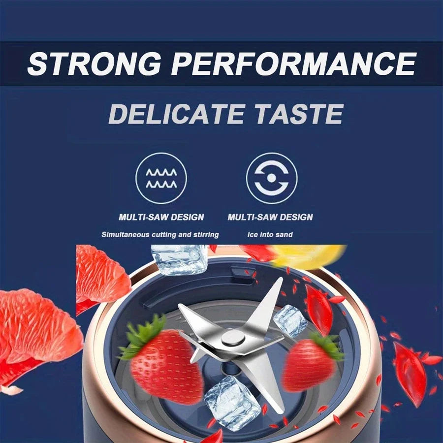 6 Blades Electric Juicer 2 Cups For Travel Portable Juicer Mixer Usb Charge Personal Blender