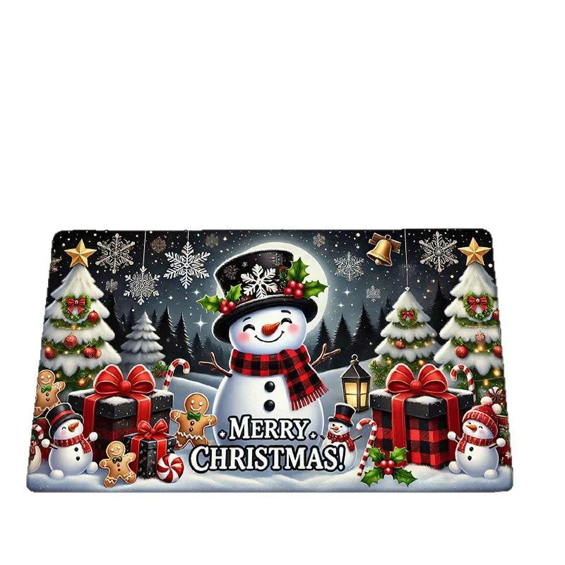 40x60cm Christmas Door Mat Santa Claus Reindeer xmas tree Christmas Floor Mat