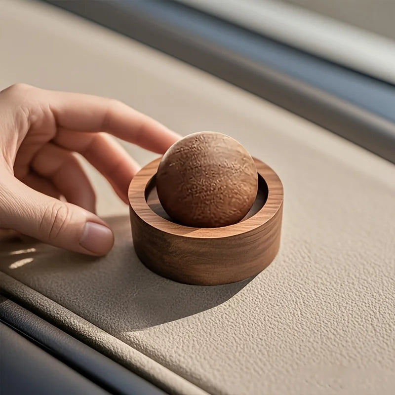 Car Wooden Essential Oil Diffusers-Spherical Design Natural Fragrance Dispersion Bedroom Decor Diffuser