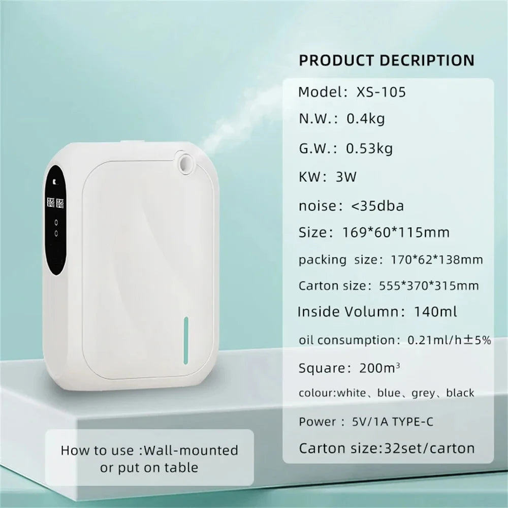 Aroma Diffuser Scent Machine Coverage 200m³ Bluetooth APP Control Fragrance Diffuser