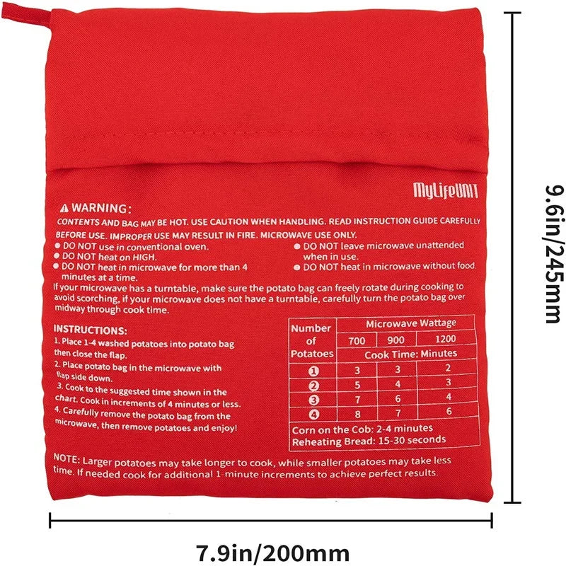 kitchen Microwave Potato Cooker Bag Baked Potato Bag