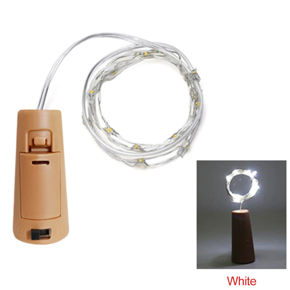 Wine Bottle Cork LED String Holiday Fairy Lights Christmas Tree Wedding Party Decor