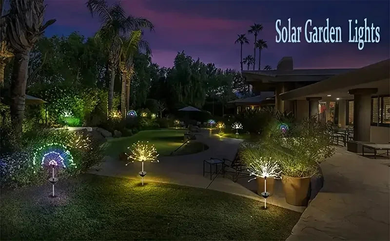 Outdoor Waterproof Solar Garden Lights 8 Lighting Modes with Remote Control
