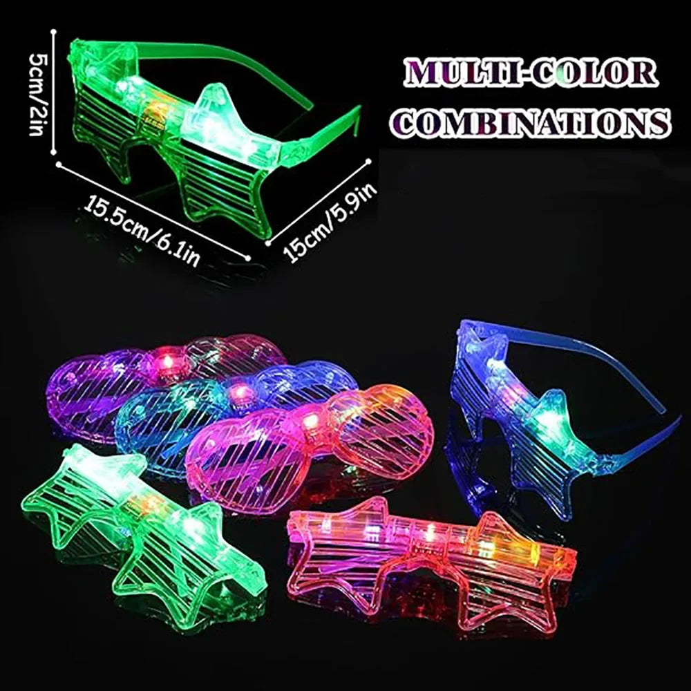 Glow In The Dark Glasses Bulk Led Light Up Glasses For Kids Adults Party Supplies
