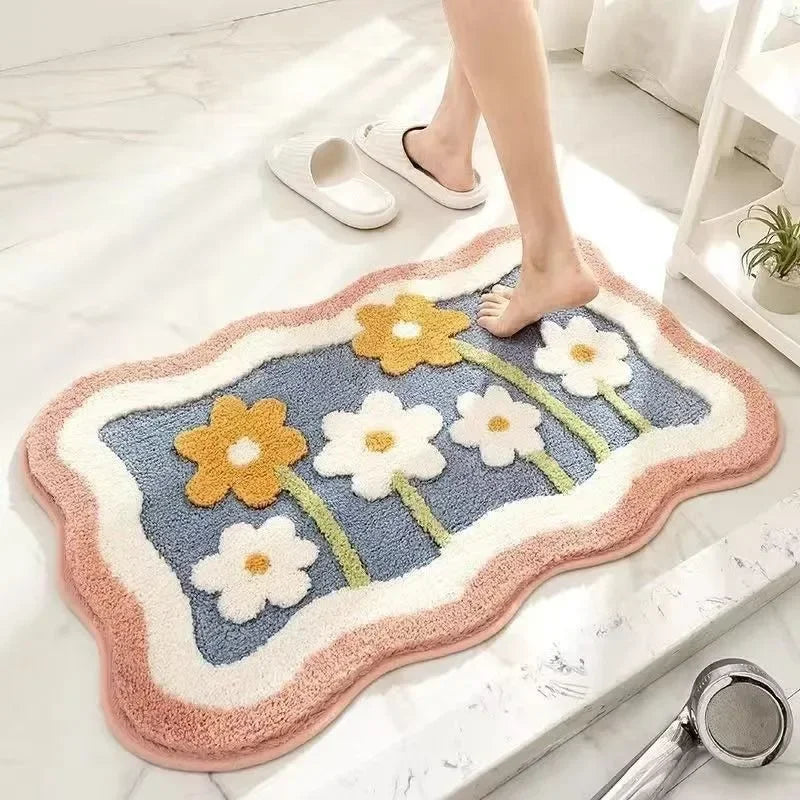 Cute Flower Bathroom Rug (40x60cm)