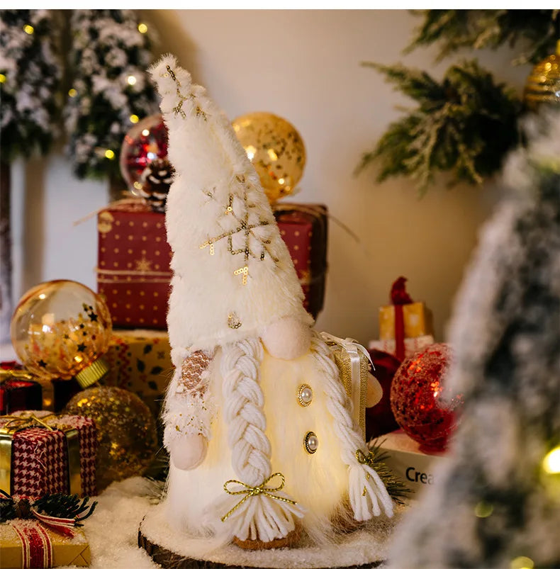 Glowing Christmas Faceless Doll 30cm Tree Decorations 2025 Night Light